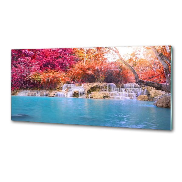 Panel antisalpicaduras Cascada en el bosque