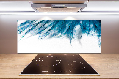 Salpicadero de cocina Plumas azules