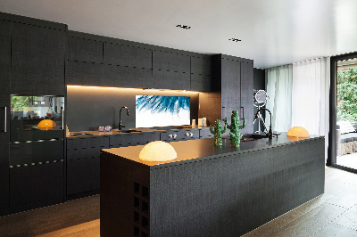 Salpicadero de cocina Plumas azules