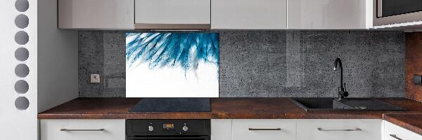 Salpicadero de cocina Plumas azules