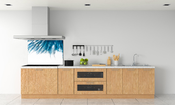 Salpicadero de cocina Plumas azules