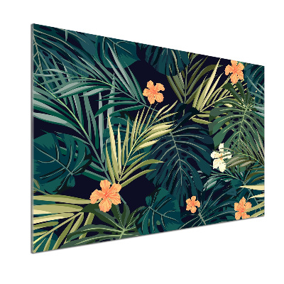 Panel para cocina hojas tropicales