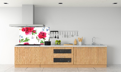 Salpicadero para cocina rosas rojas