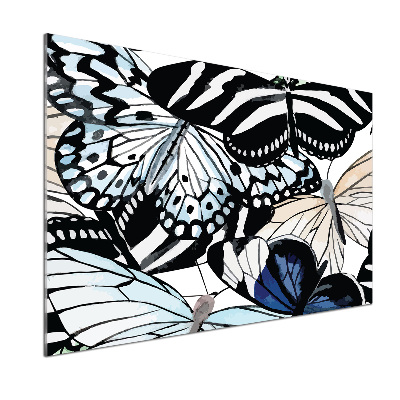 Panel de pared de cocina Mariposas y flores