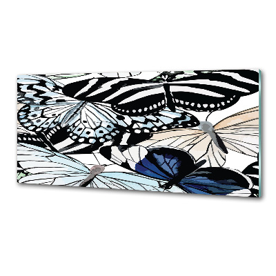 Panel de pared de cocina Mariposas y flores