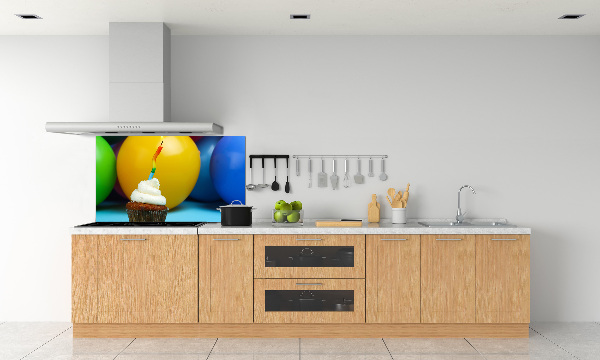 Panel de pared de cocina Magdalena de cumpleaños