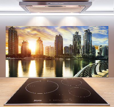 Panel de pared de cocina Atardecer en Dubái