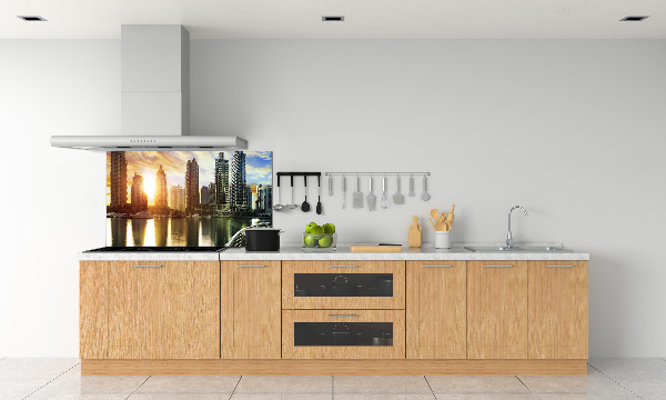 Panel de pared de cocina Atardecer en Dubái