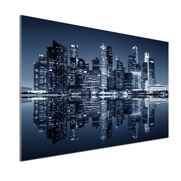 Salpicadero de cocina Singapur de noche