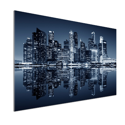 Salpicadero de cocina Singapur de noche