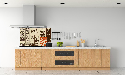 Panel de pared de cocina Anuncios y etiquetas