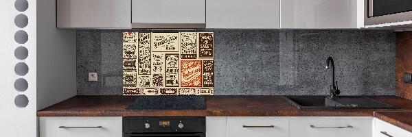 Panel de pared de cocina Anuncios y etiquetas