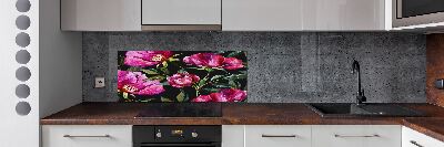 Panel para cocina Peonías rosas