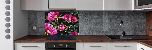 Panel para cocina Peonías rosas