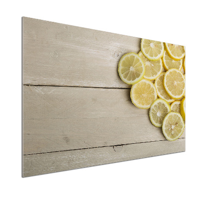 Panel de pared de cocina madera de limón