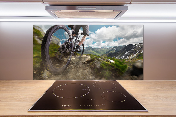 Panel de pared de cocina Ciclismo de montaña