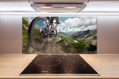 Panel de pared de cocina Ciclismo de montaña
