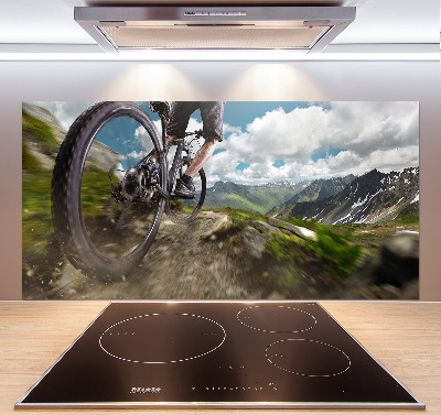 Panel de pared de cocina Ciclismo de montaña
