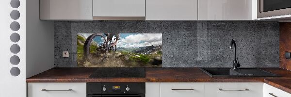 Panel de pared de cocina Ciclismo de montaña