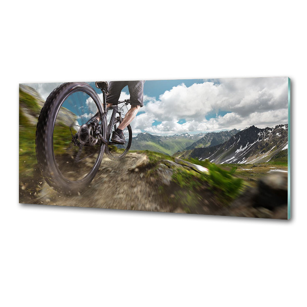 Panel de pared de cocina Ciclismo de montaña