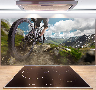 Panel de pared de cocina Ciclismo de montaña
