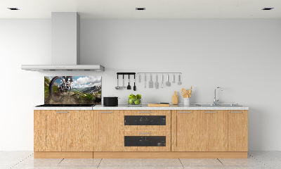 Panel de pared de cocina Ciclismo de montaña