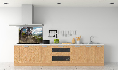 Panel de pared de cocina Ciclismo de montaña
