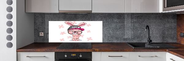 Panel para cocina Conejo con sombrero