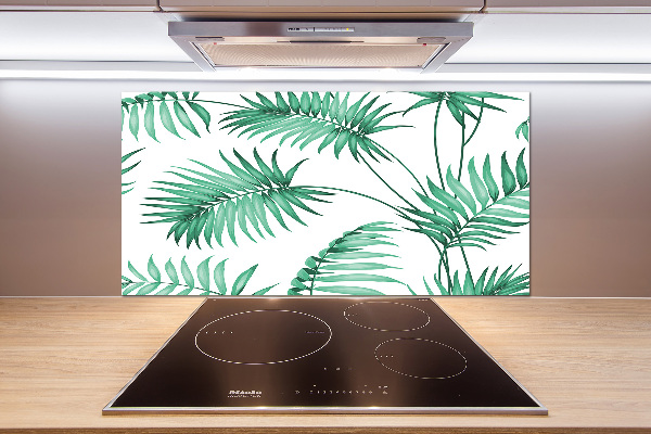 Panel de pared de cocina hojas tropicales