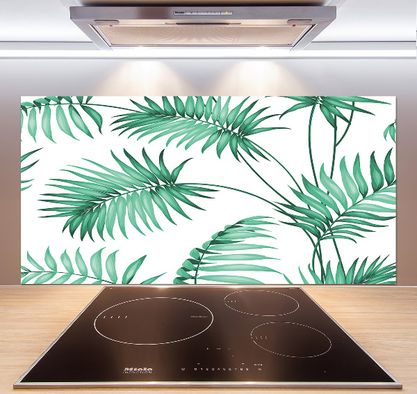 Panel de pared de cocina hojas tropicales