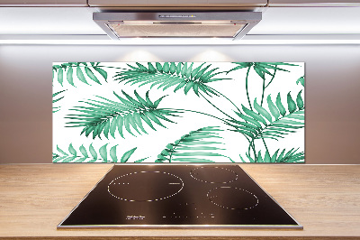 Panel de pared de cocina hojas tropicales