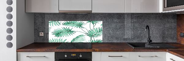 Panel de pared de cocina hojas tropicales