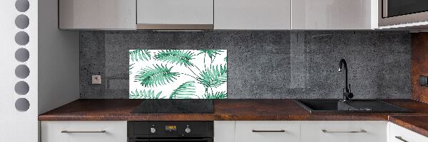 Panel de pared de cocina hojas tropicales