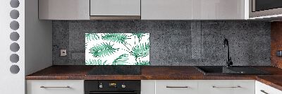 Panel de pared de cocina hojas tropicales