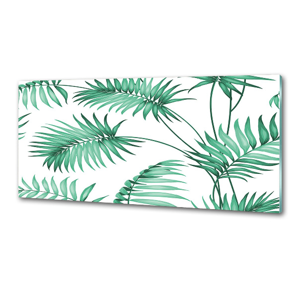 Panel de pared de cocina hojas tropicales