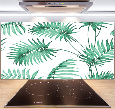 Panel de pared de cocina hojas tropicales
