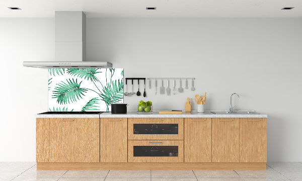 Panel de pared de cocina hojas tropicales