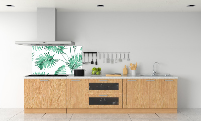 Panel de pared de cocina hojas tropicales