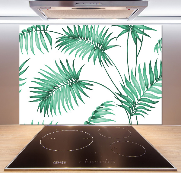 Panel de pared de cocina hojas tropicales