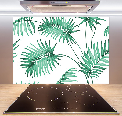 Panel de pared de cocina hojas tropicales