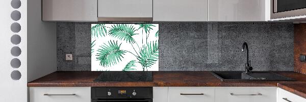 Panel de pared de cocina hojas tropicales