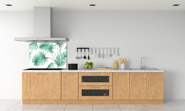 Panel de pared de cocina hojas tropicales