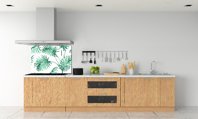 Panel de pared de cocina hojas tropicales