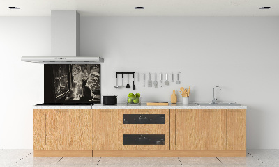 Panel antisalpicaduras Gatos en la ventana