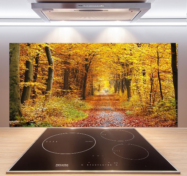 Panel de pared de cocina Bosque en otoño