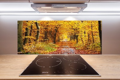 Panel de pared de cocina Bosque en otoño