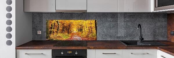 Panel de pared de cocina Bosque en otoño