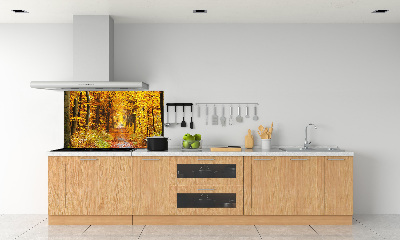 Panel de pared de cocina Bosque en otoño