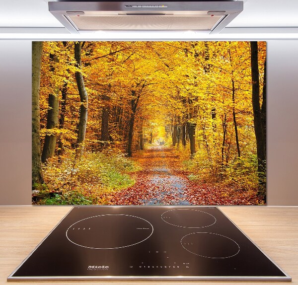 Panel de pared de cocina Bosque en otoño
