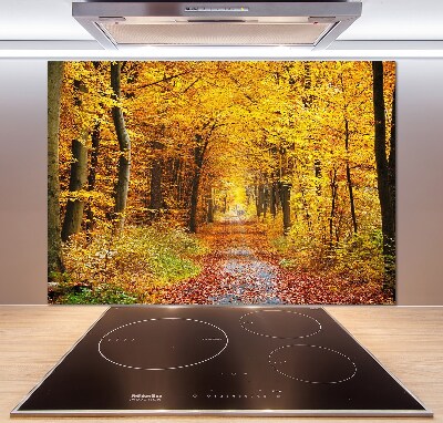 Panel de pared de cocina Bosque en otoño